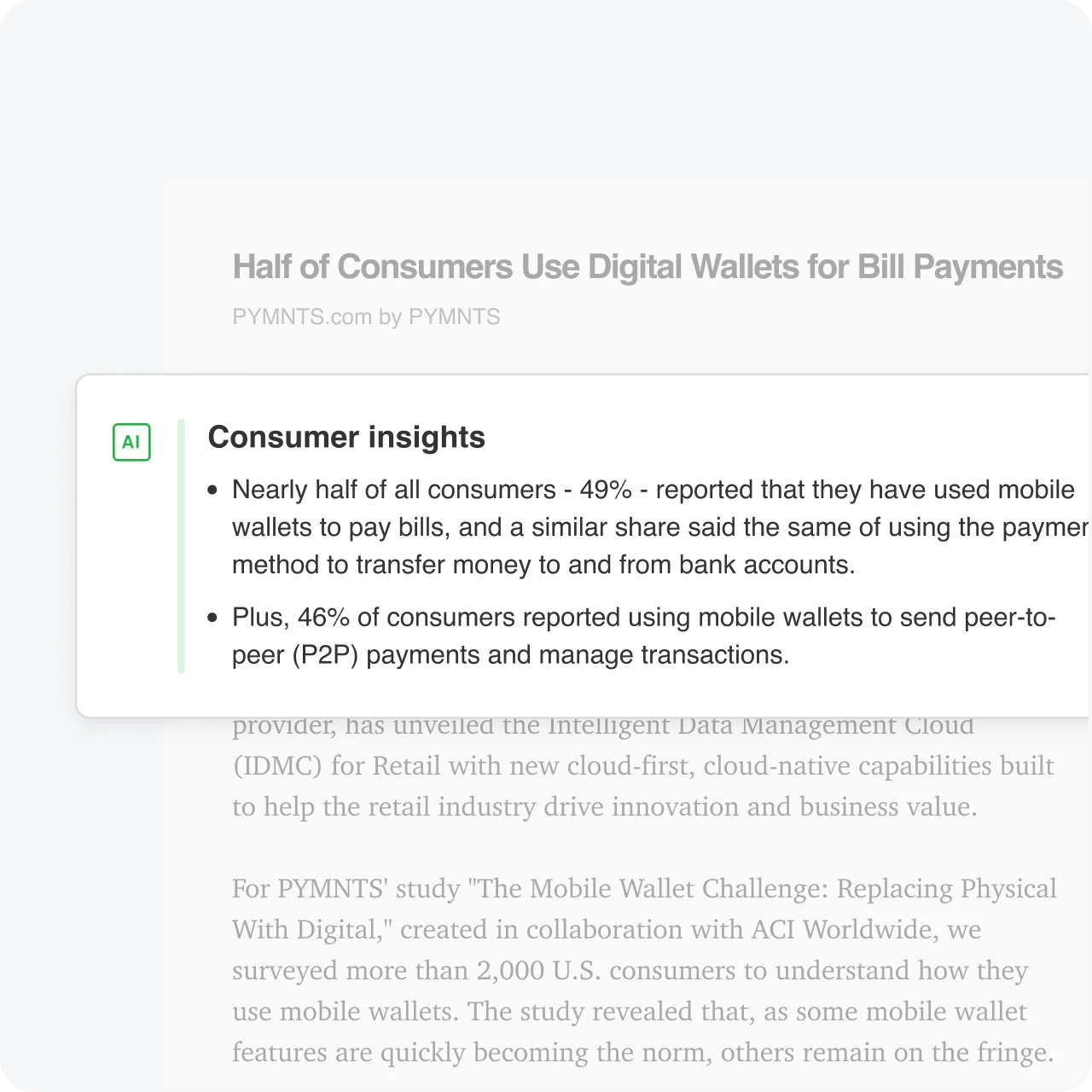 screenshot of Feedly Market Intelligence